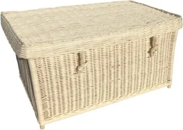 Large hand woven, traditionally crafted wicker casket for pets