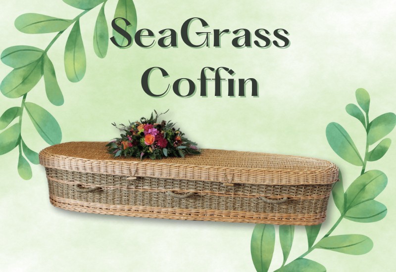 Seagrass wicker casket