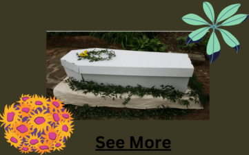 Eco-friendly white cardboard coffin