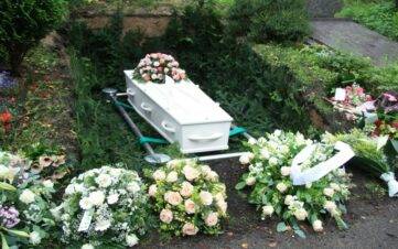 A White Coffin for an eco-friendly funeral