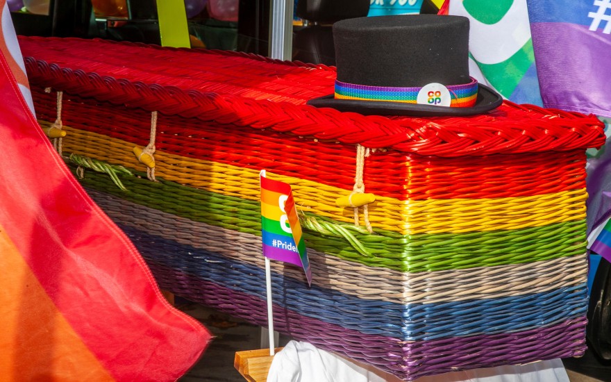 Rainbow coffin